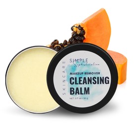 Simple Sophistication Bálsamo Limpiador De Sebo - Con Sebo De Res Alimentada Con Pasto Y Enzima De Papaya | Bálsamo Desmaquillante Resistente Al Agua | Aceite Limpiador Facial Natural | Sin Sulfatos