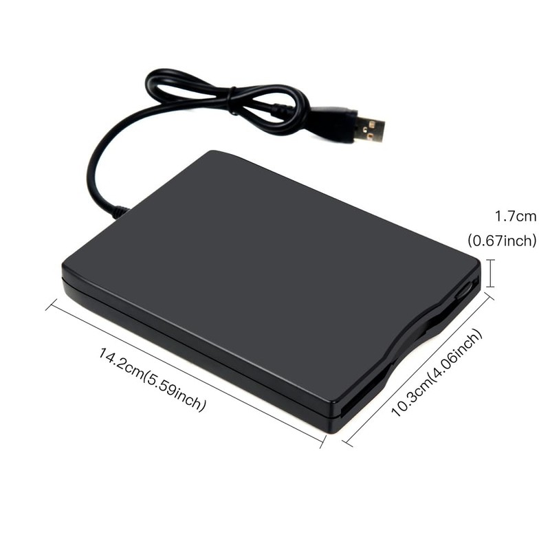 Kinetxiaxia Portable External 3.5 Inch USB Floppy Drive with 1.44