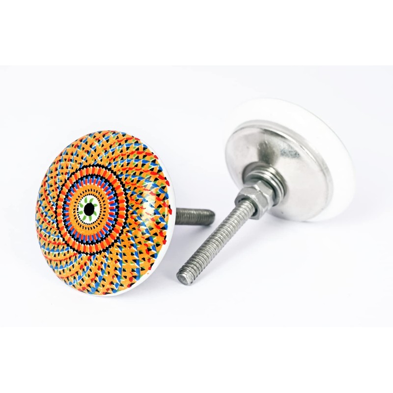 KNOBSWORLD 20 x Mix Vintage Look Flower Ceramic Knobs Door