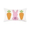 ONWAY Easter Bunny Carrot Pillow Cover 12x20 Inch Pink Rabbits