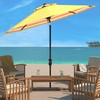 SAFAVIEH Outdoor Collection Athens Yellow Inside Out Striped 9FT Crank