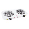 Raganet Parrilla Eléctrica 2 Quemadores Acero Inoxidable 2000w Color Blanco