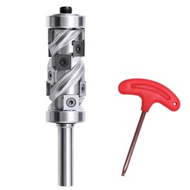 LIROPAU Reversible Plates Flush Cutter 12 mm Shaf, 30 mm Cutting Diameter Spiral Groove Cutter Copy Cutter Flush Cutter Router with Ball Bearing Wood Cutter for Edge Processing