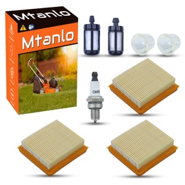 Mtanlo Air Filter Kit for Stihl FS91 FS91R KM91R FS89 FS131 FS311 FC96 with K54 Oil Bubbles Spark Plugs Fuel Filter Replacement Parts OEM 4180-141-0300 4180 007 100