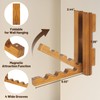 Wood Wall Mounted Clothes Drying Rack, Small Spaces Foldable Clothes