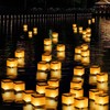 FUELYE 12Pack Floating Square Lanterns with LED Flameless Candles,Outdoor Lanterns