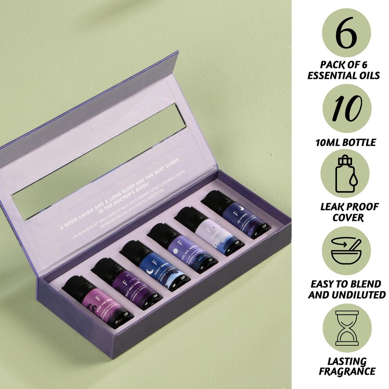 Folkulture Sleep Essential Oil Set for Diffusers | Aromatherapy Essential