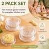 Garlic Crusher 2 Pack Manual Garlic Twister Mincer, 3.8 x