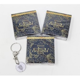 Nabeel Oudh Bakhoor Black Incense Bricks 3 boxes x 9 Piece each | Arabic Bakhoor Incense | Perfect for Prayer Time | To Relax & Meditate | Handmade Traditional recipe with JRose Trolley Coin