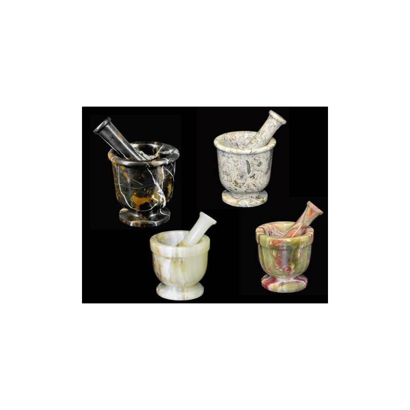 Traditional White Onyx Stone Mortar and Pestle Set - 4