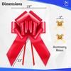 Mata1 Huge Car Bow (Red, 23 inch / 58 cm),
