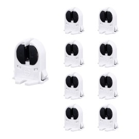 T5 Light Socket, GXILEE T5 Lamp Holder G5 Base Non-Shunted Turn Type Led Fluorescent Lamp Socket Replacements, VDE Listed, 8 Pack