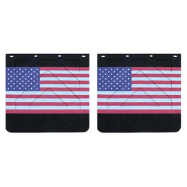 FUTAIHE Mud Flaps for Semi Trucks American Flag Polymer Tractor Trailer Heavy Duty Rubber Mudflaps Splash Guard, 24 x 24Inch, 2PCS