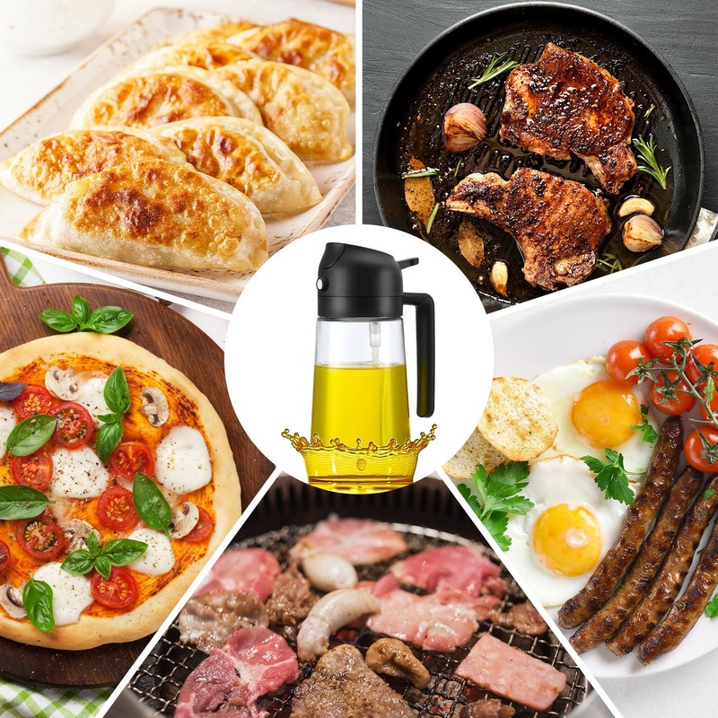 Halinuia Air Fryer Oil Sprayer 2 in 1 Spraying and