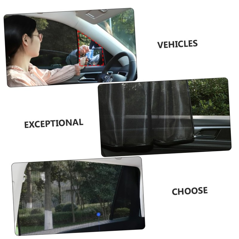 ULTECHNOVO 8pcs Car Window Sun Shade Protector Magnetic Mesh Windshield