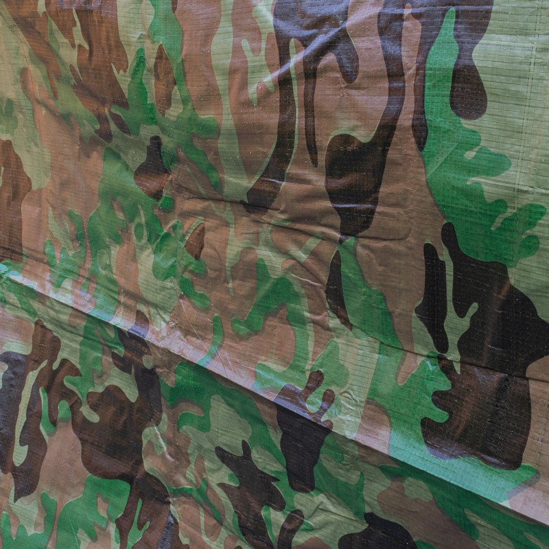 Waterproof camouflage tarpaulin/ground cover sheet/army basha tarp (1.5m x2.4m)