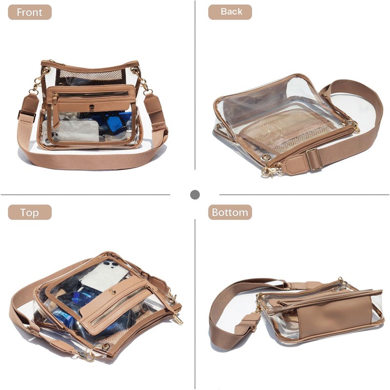 Clear Crossbody Bags for Women Stadium Approved Clear Purse for