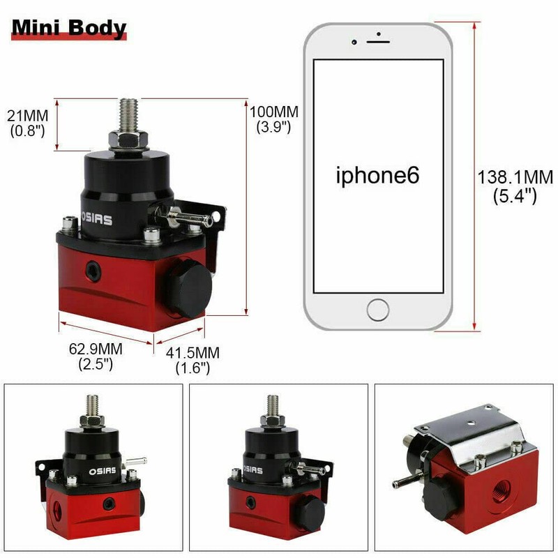 Adjustable Fuel Pressure Regulator Kit Oil 0-160psi Gauge 6AN Return