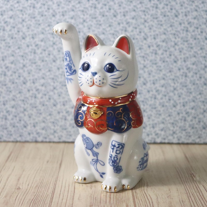 Yakushi Kiln Maneki Neko (Hand-raised, No. 4.5, Total Length: 5.7