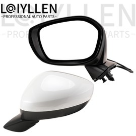 LOIYLLEN Left Driver Side Rear View Mirror Replacement for Honda Civic 2022 2023 2024 - Rearview Mirrors with 3Pins and Electric Adjustment,white.