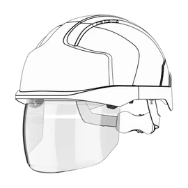 JSP Replacement Integrated Shield for EVO VISTAshield - Optical Class 1, Anti-Scratch, Anti-Mist, High Impact Rating (AMV200-000-000)