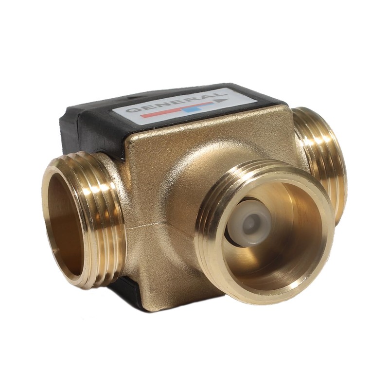 aikoolwer 3 Way DN25 Male Thread Brass Thermostatic Hot Cold