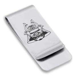 Comfort Zone Studios Stainless Steel Samurai Warrior Champion Classic Slim Money Clip Credit Card Holder, Silver