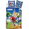 Sonic and Friends Knuckles et Tails, Duvet Cover 135 x 200 cm + Pillowcase 80 x 80 cm, 2-Piece Microfibre German Size