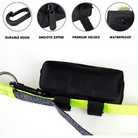 Taicols Paquete de 2 soportes para bolsas de caca para perros, soportes para bolsas de excrementos para correas, dispensador de bolsas de residuos para perros - Se adapta a cualquier correa de perro