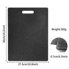 Newaner Ahmt Chopping Board in Granite Look, Breakfast Board, BPA-Free, Easy to Clean and Antibacterial, Chopping Board Resists Deep Scratches, for Vegetables, Fruits, Meat, 36 x 27.5 cm