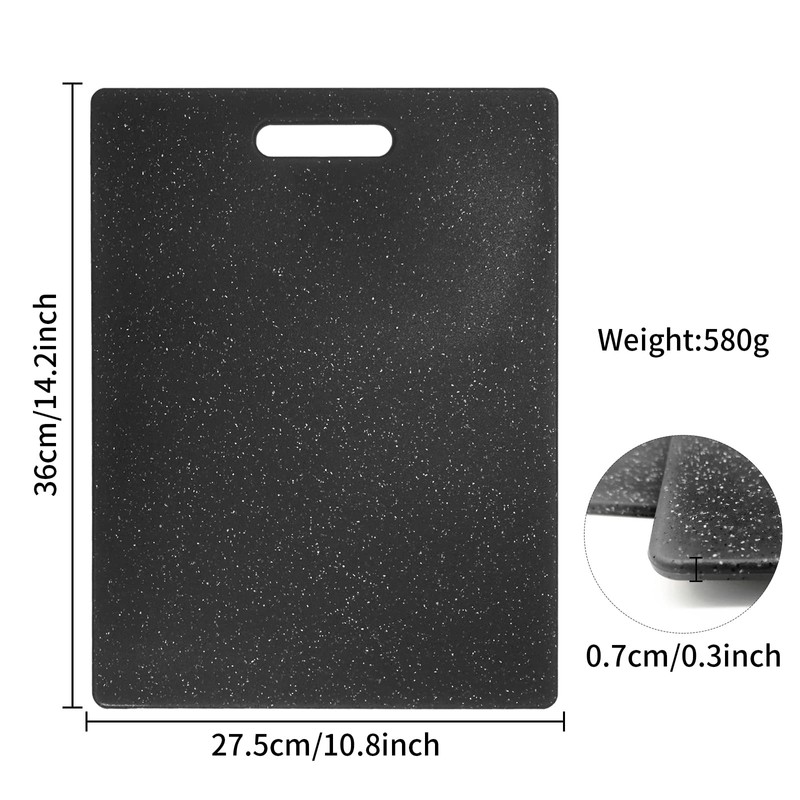 Newaner Ahmt Chopping Board in Granite Look, Breakfast Board, BPA-Free,