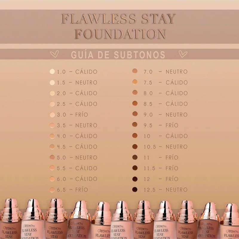 Flawless Stay Base Maquillaje Liquido Beauty Creations Tono FS 4.1