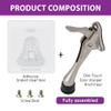 Door Stopper with Adhesive Bracket Stickers, No Drilling or Tools