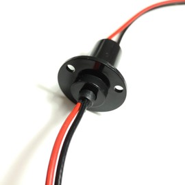 Taidacent 2 Wires 15A 20A 30A 40A 60A Slip Ring Collector Ring Rotary Electrical Contact (20A)