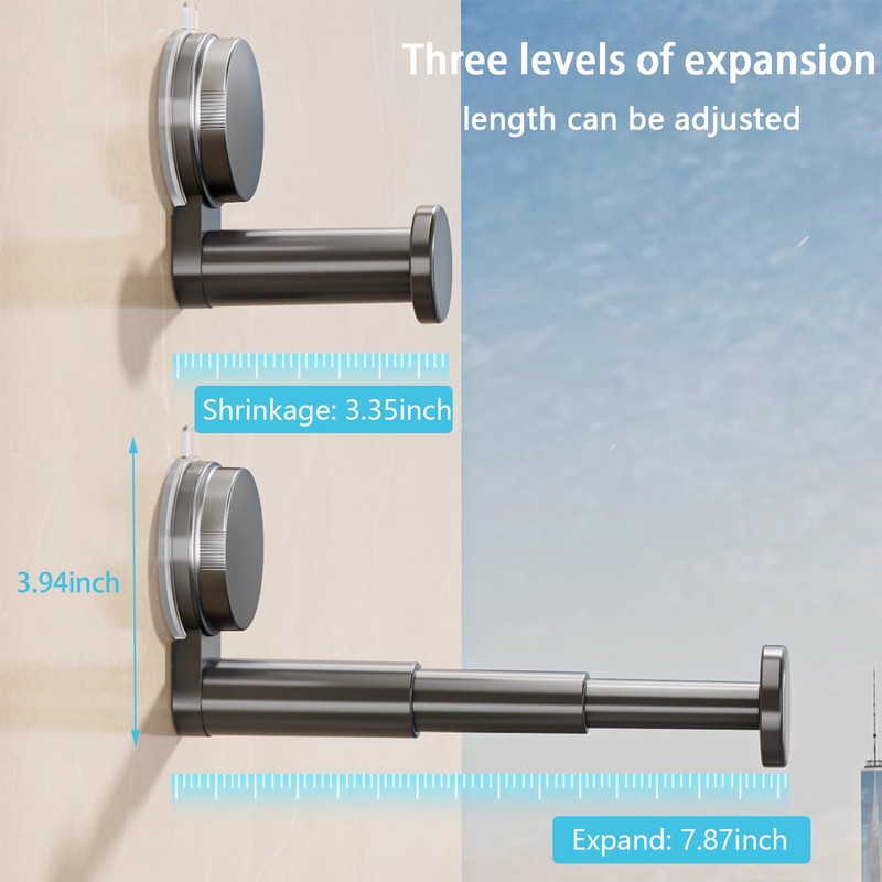 Hanger Organizer Stacker, 2 Pack Suction Cup Self-Adhesive Extendable Garment