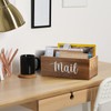 DRASTAR Mail Organizer Countertop, Mail Holder with 3 Slots, Mail