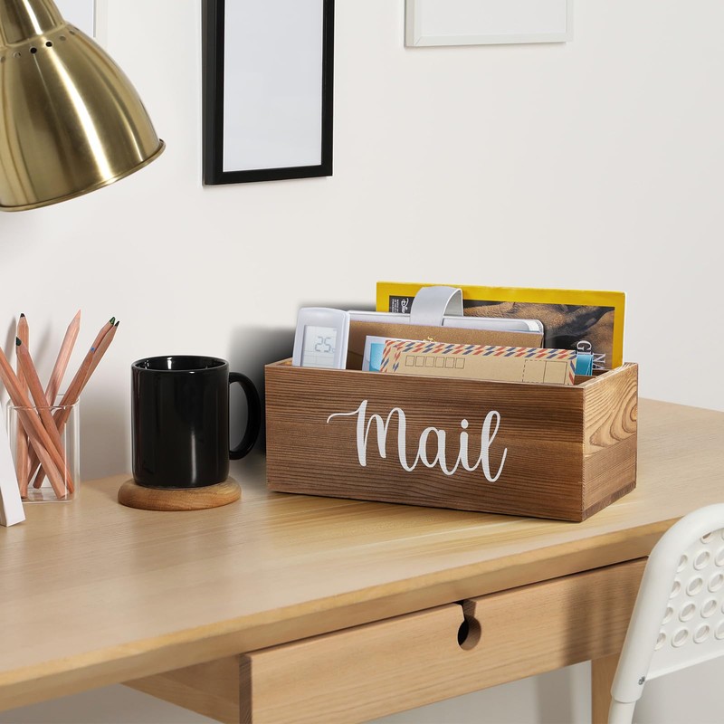 DRASTAR Mail Organizer Countertop, Mail Holder with 3 Slots, Mail
