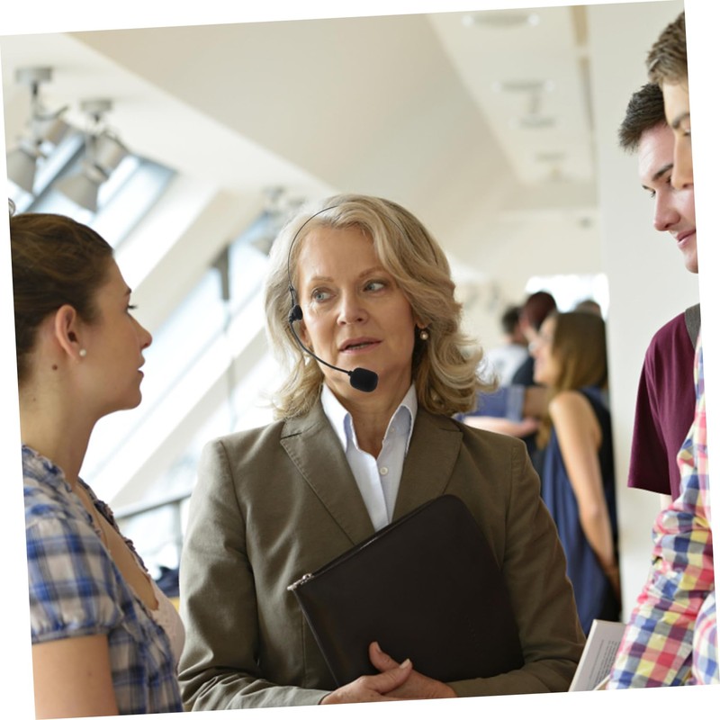 TEHAUX Lightweight Overhead Head Microphone with Connector Comfortable Headset Mic