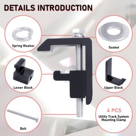 P-AC-04N Mounting Clamp Shell, for Toyota Tacoma/Tundra Truck Cap/Camper 4 PCS