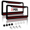JYMAOYI Set of 2 For Honda Metal Black Metal License