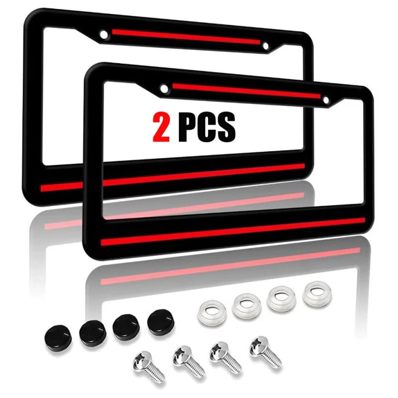 JYMAOYI Set of 2 For Honda Metal Black Metal License