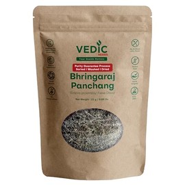Vedic Herbs Bhringaraj Panchang, Eclipta Prostrata False Daisy, 100% Natural Gluten-Free Dietary Supplement, 0.88 Oz