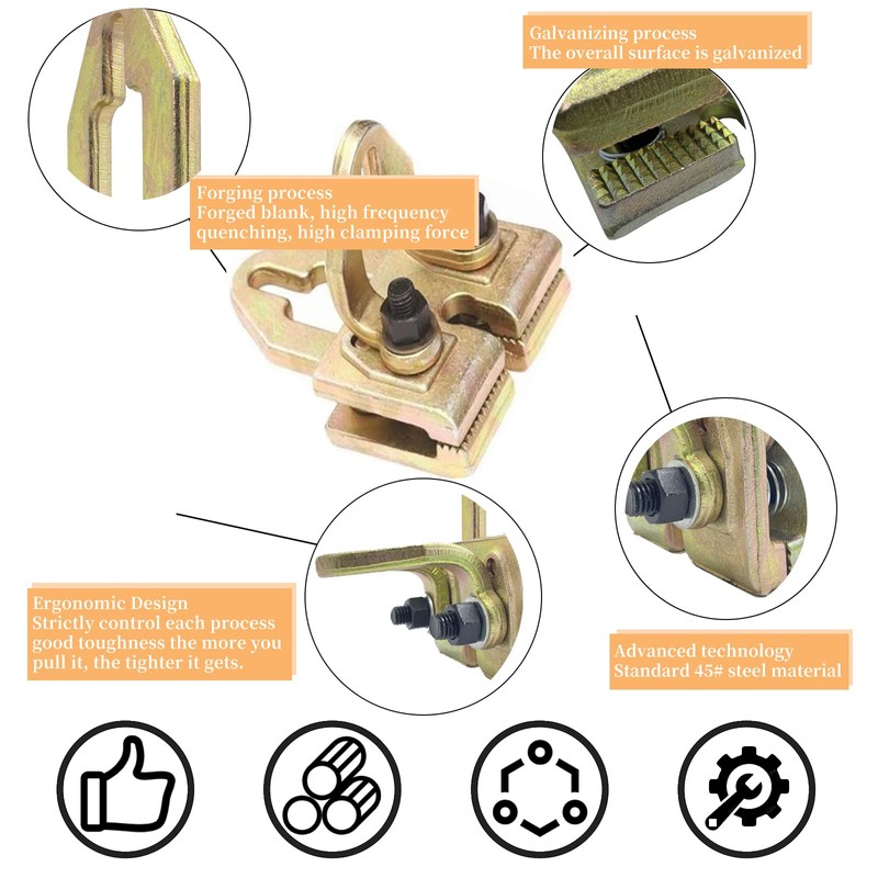 Suprwin Self Tightening Clamp Puller, 5 Ton Right-Angle Two-Way Auto