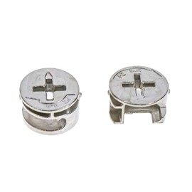 LC LICTOP 14.6mm/ 0.57" Dia 9.5mm/0.37'" height Cam Fittings Lock Furniture Cabinet Connectors Hardware Bolts Silver-30 Pcs