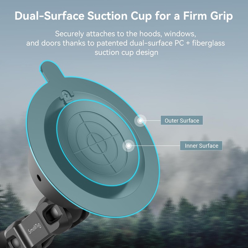 SMALLRIG Suction Cup Mount Dual Layer Suction Cup Mount for