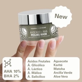 XAMANIA Peeling Mask Aguacate + AHA, Mascarilla Facial que Renueva, Ilumina, y Suaviza Piel en 5 Minutos, Exfoliante Facial Skin Care. 50 ml