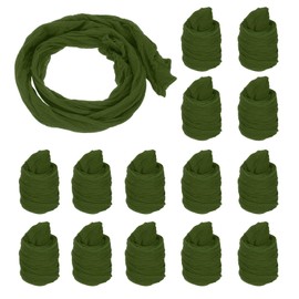 sourcing map Nylon Stockings Flower Fabric, 65cm/ 25.6" Mesh Tensile Silk Nylon Fabric DIY Floral Crafting Kit for DIY Flower Making Wedding Crafts Decoration (Army Green, Pack of 25)