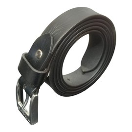 Men's Leather Belt, Black Full Grain Leather Belts, 1" Wide (;)