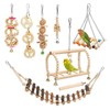 8pcs Parrot Chewing Toy Shredding Foraging Toys Climbing Ladder Cage