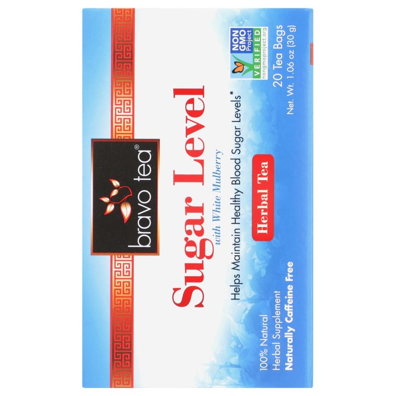 Sugar Level Tea, 20 Bags by Bravo Tea & Herbs